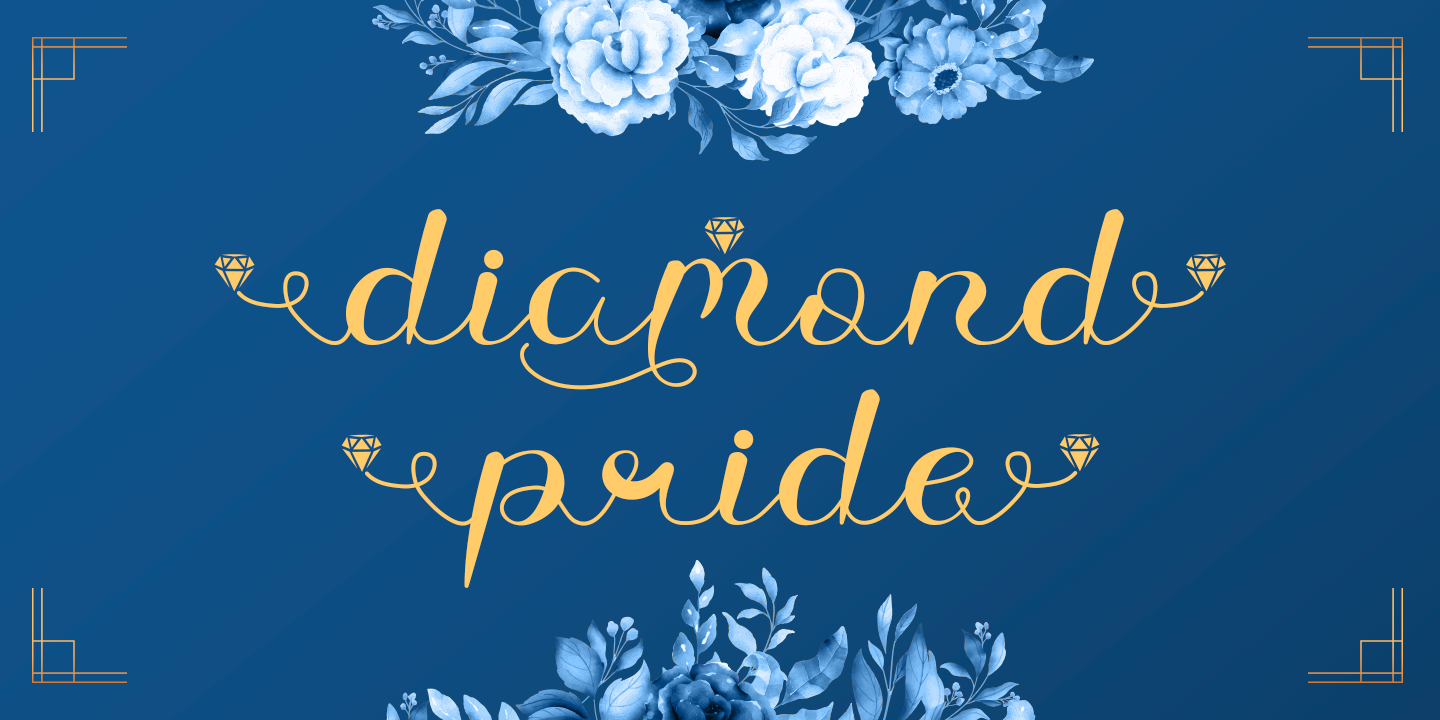 Diamond Pride Font preview